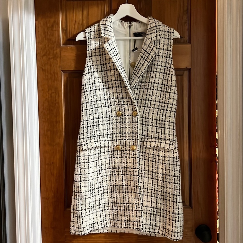 Alice and Olivia Breasted Tuxedo Dress